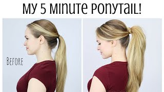 My 5 Minute Ponytail Routine  KayleyMelissa [upl. by Akehsar]