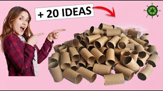 DE 20 MANUALIDADES GENIALES CON ROLLOS DE PAPEL HIGIÉNICO RECICLAJE [upl. by Fusuy]