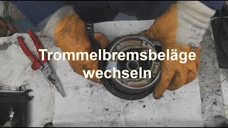 Trommelbremsbeläge wechseln am Motorrad [upl. by Arrol]