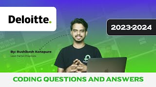 Deloitte Coding Questions and Answers 202324 [upl. by Frey]