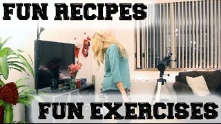 HEALTHY RECIPES AND FUN EXERCISES  Grace Helbig [upl. by Tyra]