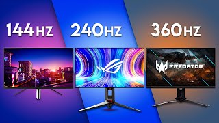 144Hz vs 240Hz vs 360Hz Monitors  Which Refresh Rate Should You Use [upl. by Nuli]