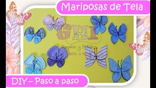 MARIPOSAS DE TELA 4 DISEÑOS PASO A PASO [upl. by Neitsirhc]