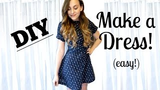 HOW TO SEW A DRESS FROM SCRATCH EASY  Jessica Shaw [upl. by Nas]