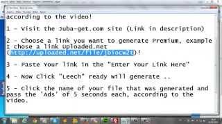 Jubagetcom  Free Premium Link Generator 2023 [upl. by Hewett760]