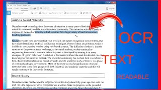 Quickly learn how to OCR  Make your pdf files text readable [upl. by Fulks512]