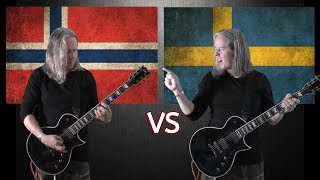 Norwegian Black Metal VS Swedish Black Metal Guitar Riffs Battle [upl. by Enaelem]