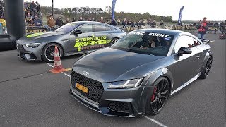 Audi TT RS Plus vs MercedesAMG GT 63 S 4Matic 4door Coupé [upl. by Anyotal336]