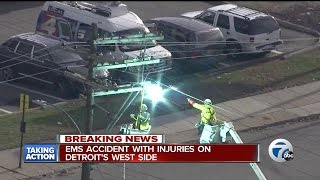 Blast rips off a power line workers hard hat as he tried to disconnect power in Detroit [upl. by Kancler75]