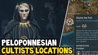 Assassins Creed Odyssey ALL PELOPONNESIAN CULTISTS Location Walkthrough [upl. by Etnoek]