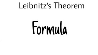 1 LEIBNITZS THEOREM  FORMULA  DIFFERENTIAL CALCULUS [upl. by Ydennek]