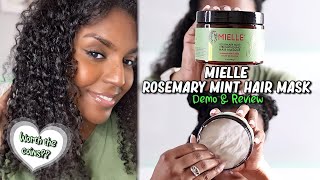 Mielle Rosemary Mint Strengthening Hair Masque Review And Demo [upl. by Nesral]