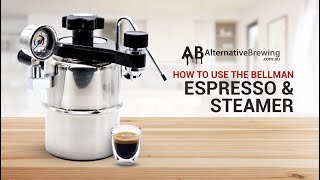 How to use the Bellman Stovetop Espresso Maker amp Steamer [upl. by Onafets]