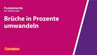 Brüche in Prozente umwandeln  Fundamente der Mathematik  Erklärvideo [upl. by Benoite]