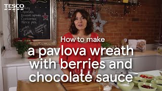 How to Make a Pavlova Wreath  Tesco [upl. by Ehrenberg429]