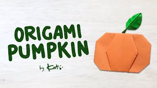 Easy Origami Pumpkin  Jack OLantern [upl. by Moulton]