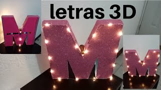 Como hacer letras de carton 3D [upl. by Yniatirb]