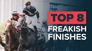 Wildest Horse Race Finishes  Top 8 Featuring Chautauqua Mine That Bird Pakistan Star amp Zenyatta [upl. by Jecon]