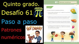 ✅QUINTO GRADO DESAFÍO 👉61 Patrones numéricos1️⃣ 2️⃣ 3️⃣ 4️⃣ 5️⃣ [upl. by Gentille]