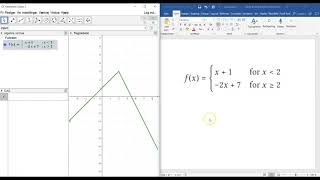 Geogebra Stykkevis lineære funktioner [upl. by Ennaeiluj]