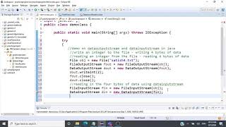 Datainputstream and Dataoutputstream class in Java  CSE1007  Java Programming [upl. by Anaed]