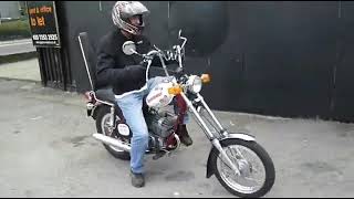 Fantic Chopper 125 startup  crazy man [upl. by Aynnat]