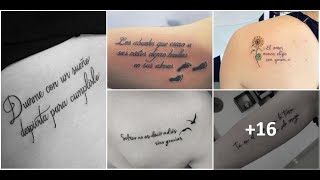 Tatuajes de Frases 16 Hermosas y Conmovedoras Frases [upl. by Devonna]