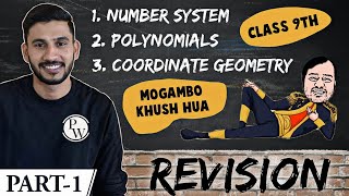 Maths Revision  Part 1  Number System  Polynomials  Coordinate Geometry  Class 9  NCERT [upl. by Ollayos924]