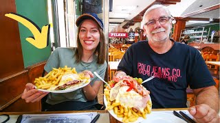 Visiting MONTEVIDEOs Attractions  Eating CHIVITO Uruguays National Dish 🇺🇾 [upl. by Lockhart]