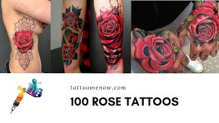 100 Beautiful Rose Tattoos [upl. by Kazimir]