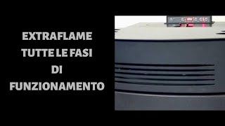 STUFA a pellet NORDICA EXTRAFLAME tutte le fasi di funzionamento [upl. by Irtimid]