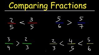 Comparing Fractions With Different Denominators [upl. by Uokes820]