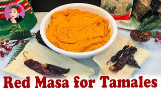 How to Make Red Masa for Tamales  Authentic Mexican Recipe [upl. by Anida453]