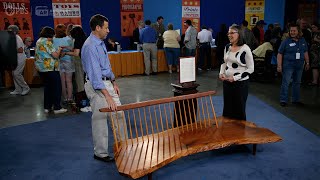 Preview 1971 George Nakashima Conoid Bench  Vintage Baltimore 2021 Hr 1  ANTIQUES ROADSHOW  PBS [upl. by Naawaj]