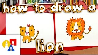 How To Draw A Cartoon Lion [upl. by Okiram]