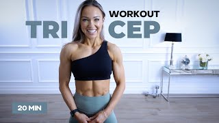 TREMBLING TRICEPS  20 min Tricep Workout with Dumbbells [upl. by Annoyik757]