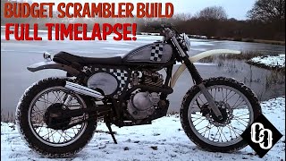 Budget Scrambler Build  Full Scrambler Motorcycle Timelapse [upl. by Merceer]