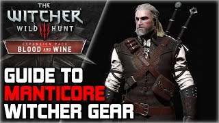 WITCHER 3 Manticore Armor Set GUIDE ► Diagrams Locations Crafting Stats Appearance [upl. by Lig270]