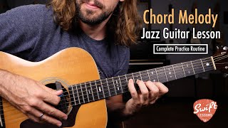 ChordMelody Jazz Guitar Lesson  Full Practice Routine in C [upl. by Nyleek]