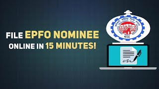 EPFO Online Know how to update your Employee Provident Fund nominee in 15 minutes [upl. by Anib605]