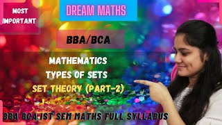 Types of sets set theory part2 BBABCA [upl. by Anomar]