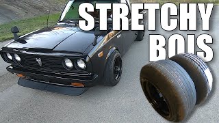 Stretching Tires with Starting Fluid  20560R15 on 15x10 Wheel [upl. by Disraeli153]