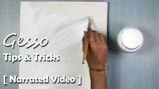 What is Gesso How to use Gesso on Acrylic Painting step by step Narrated Video [upl. by Savil]