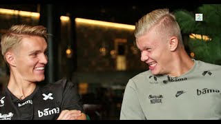 Erling Haaland and Martin Ødegaard funny interview English subs [upl. by Pete]