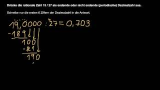 Einen Bruch in eine periodische Dezimalzahl umwandeln [upl. by Ycnalc218]