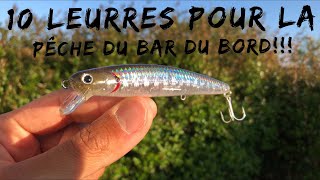 10 LEURRES pour la PÊCHE du BAR du BORD [upl. by Ettesus]