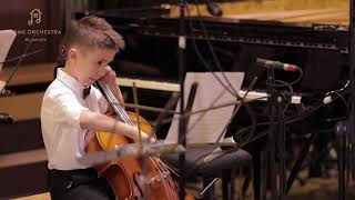 Offenbachs quotCancanquot by 9year old cellist and orchestra [upl. by Adan96]