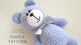 SIMPLE crochet teddy bear tutorial PART 2  beginner friendly [upl. by Nivlag953]