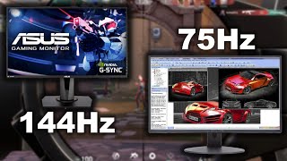 75Hz vs 144Hz Gaming Monitor Worth the Extra Frames [upl. by Ingeberg469]