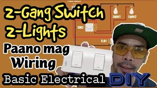 DIY PANO MAG WIRING 2LIGHTS 2GANG SWITCH Basic Electrical3 [upl. by Annoj]